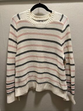 Madewell 100% Cotton Striped Sweater, Large